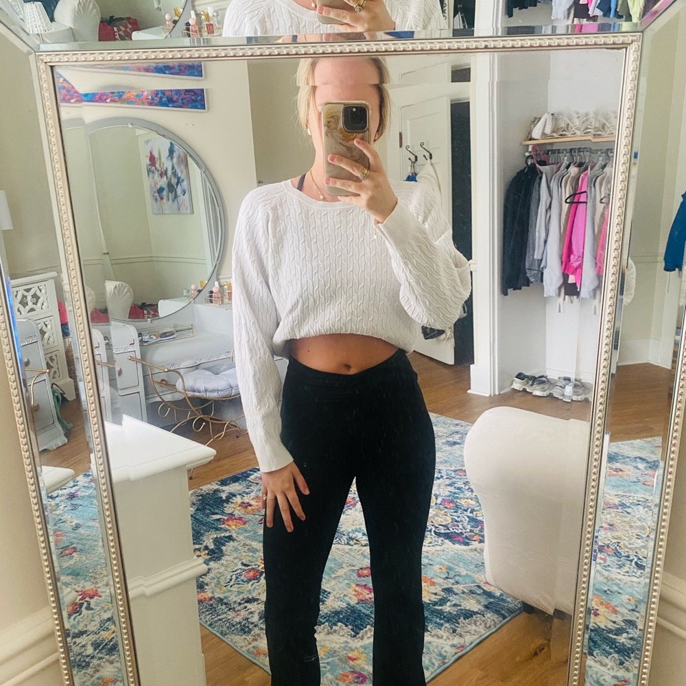 Daisy White Cable Knit Sweater